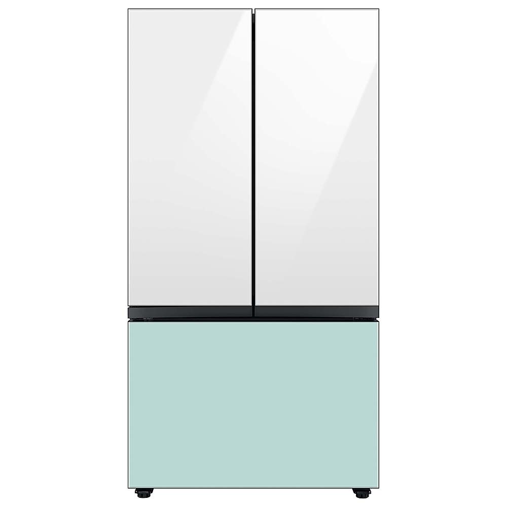 Alt View 17. Samsung - Bespoke 3-Door French Door Refrigerator panel - Top Panel - White Glass.