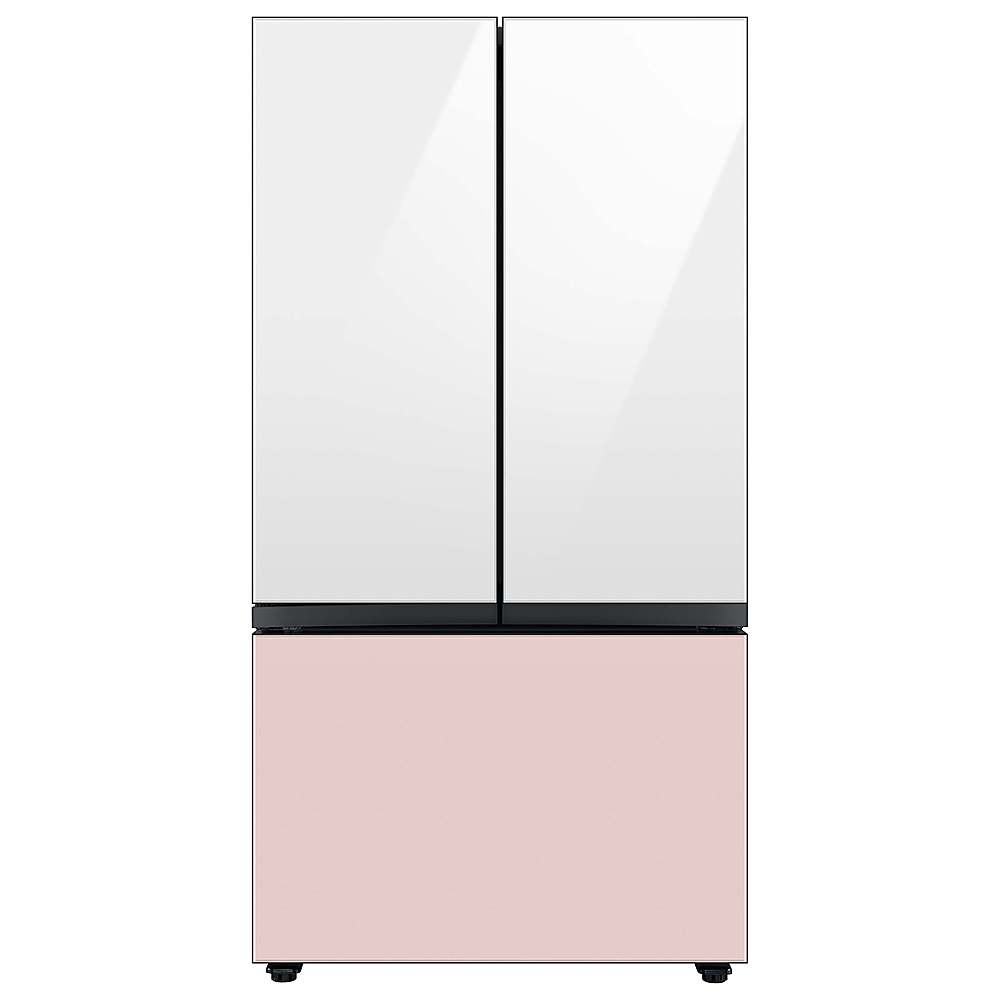 Alt View 20. Samsung - Bespoke 3-Door French Door Refrigerator panel - Top Panel - White Glass.