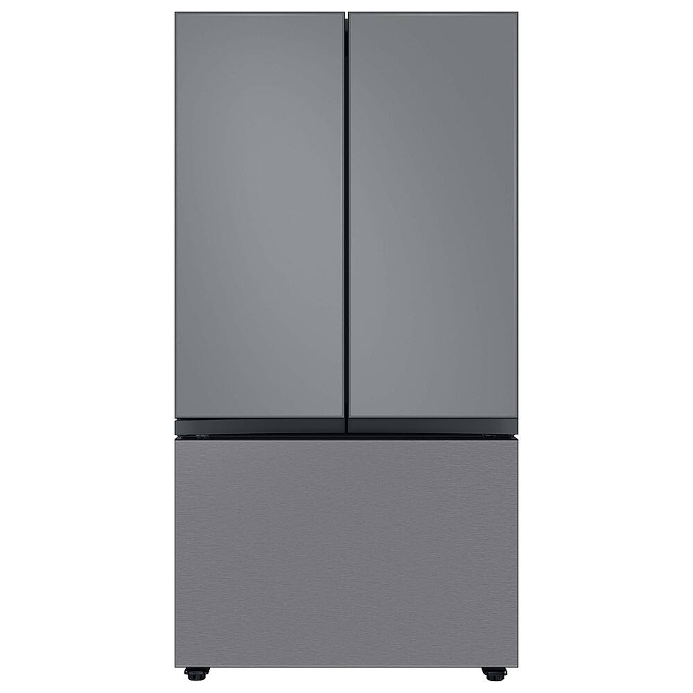 Alt View 13. Samsung - Bespoke 3-Door French Door Refrigerator panel - Bottom Panel - Stainless Steel.