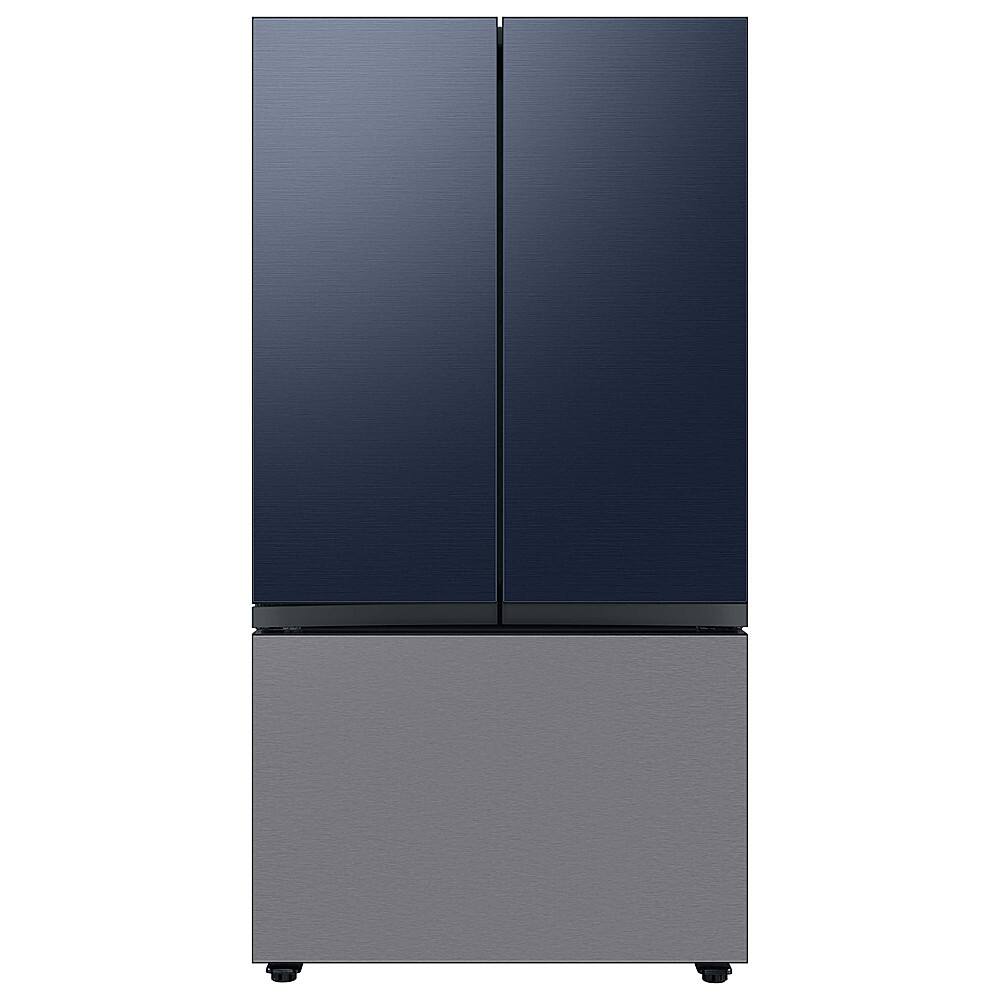 Alt View 16. Samsung - Bespoke 3-Door French Door Refrigerator panel - Bottom Panel - Stainless Steel.