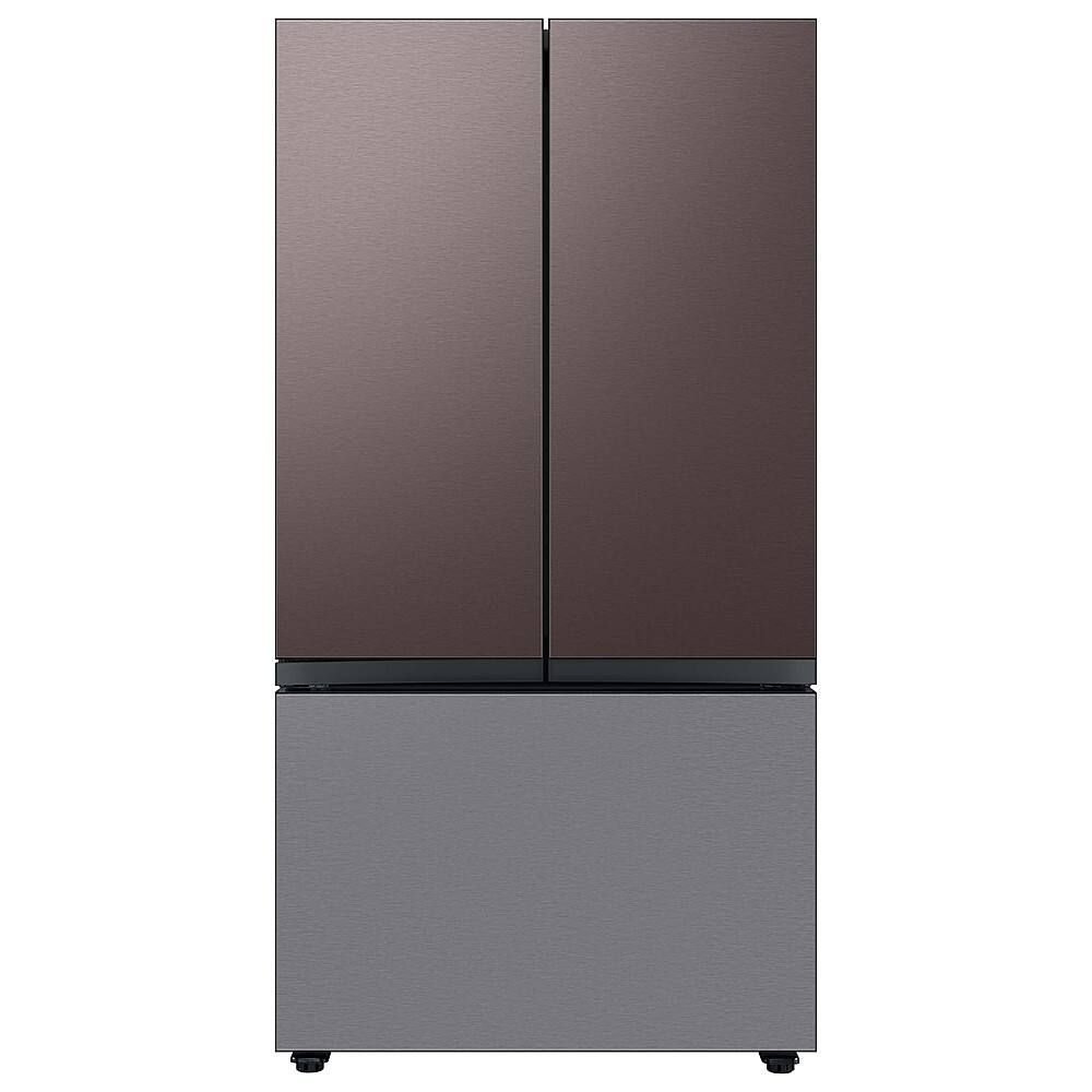 Alt View 18. Samsung - Bespoke 3-Door French Door Refrigerator panel - Bottom Panel - Stainless Steel.