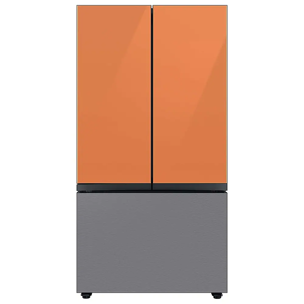 Alt View 20. Samsung - Bespoke 3-Door French Door Refrigerator panel - Bottom Panel - Stainless Steel.