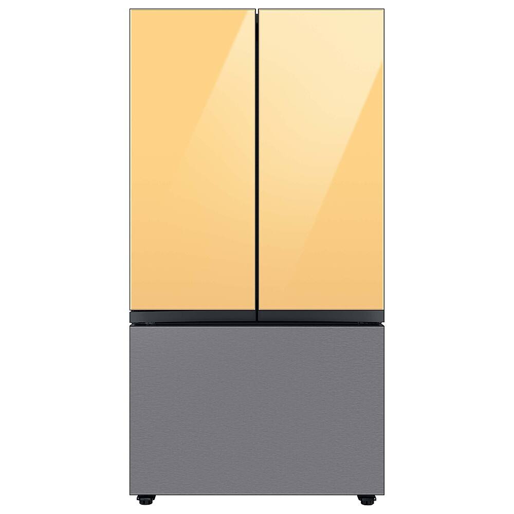 Alt View 21. Samsung - Bespoke 3-Door French Door Refrigerator panel - Bottom Panel - Stainless Steel.