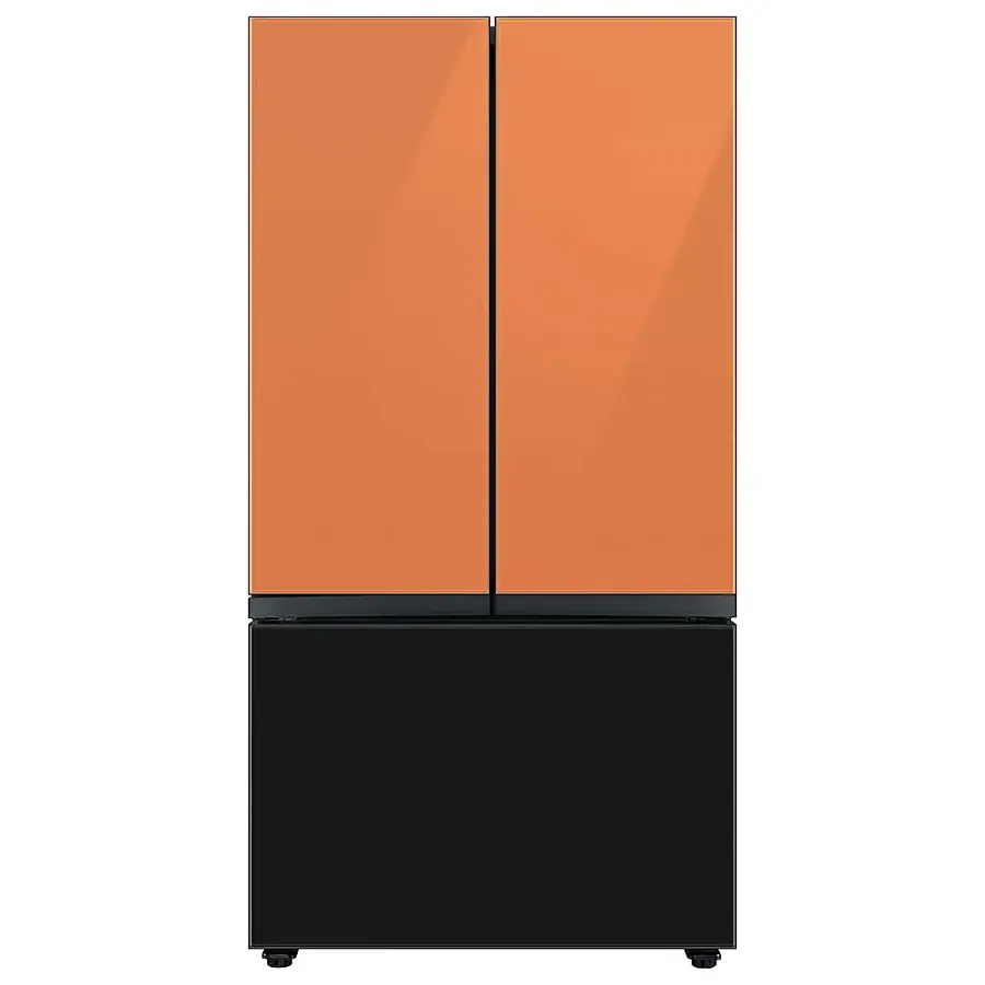 Alt View 19. Samsung - Bespoke 3-Door French Door Refrigerator panel - Bottom Panel - Charcoal Glass.