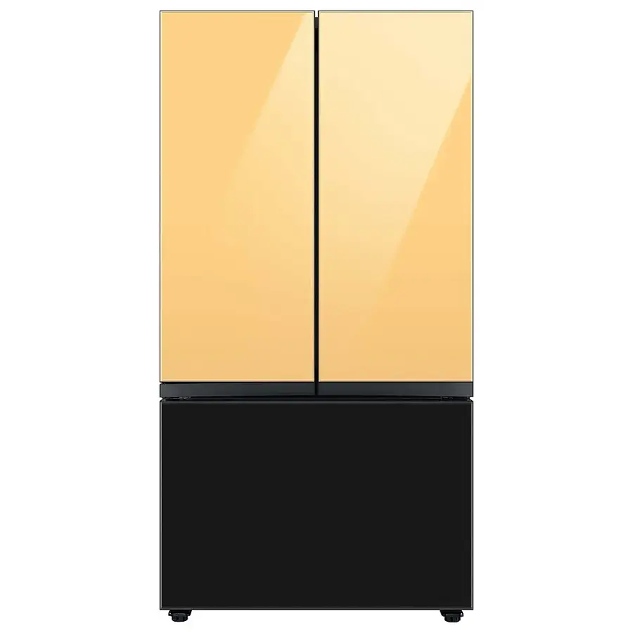 Alt View 20. Samsung - Bespoke 3-Door French Door Refrigerator panel - Bottom Panel - Charcoal Glass.