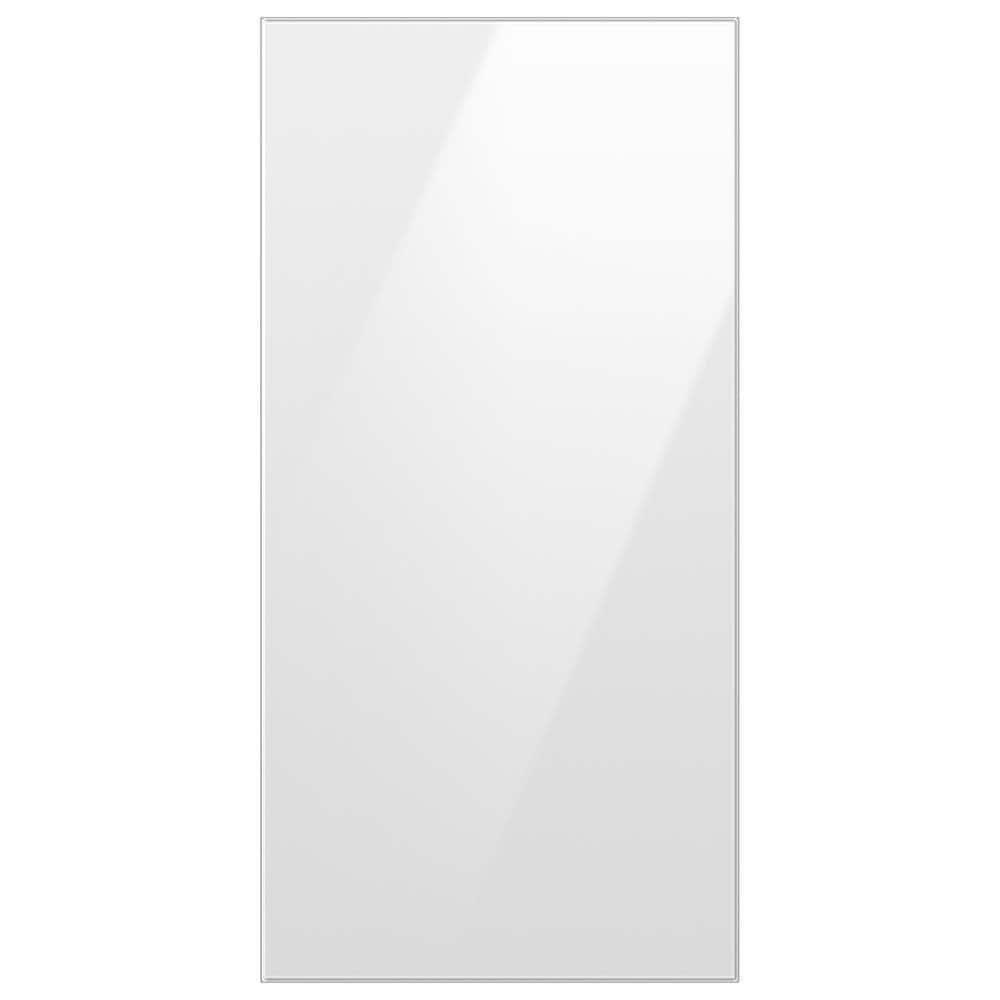 Samsung - Bespoke 4-Door French Door Refrigerator Panel - Top Panel - White Glass - Front_Zoom