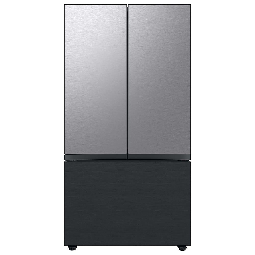 Alt View 12. Samsung - Bespoke 3-Door French Door Refrigerator panel - Bottom Panel - Matte Black.