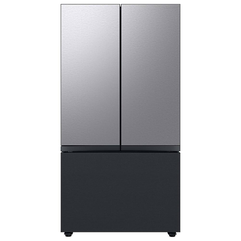 Alt View 12. Samsung - Bespoke 3-Door French Door Refrigerator panel - Bottom Panel - Matte Black.
