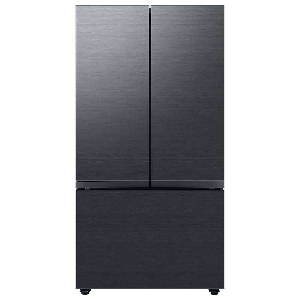 Alt View 13. Samsung - Bespoke 3-Door French Door Refrigerator panel - Bottom Panel - Matte Black.