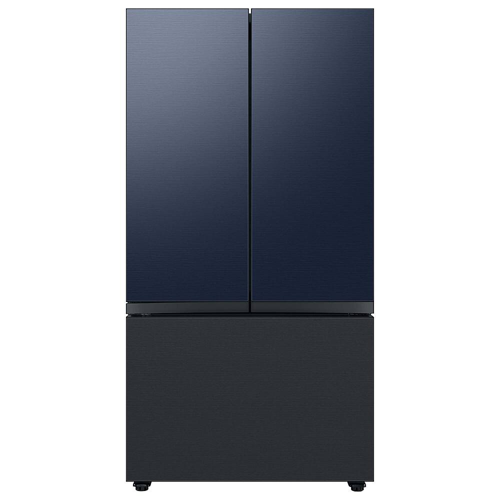 Alt View 15. Samsung - Bespoke 3-Door French Door Refrigerator panel - Bottom Panel - Matte Black.