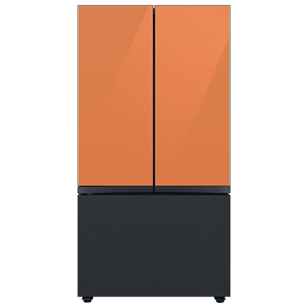 Alt View 19. Samsung - Bespoke 3-Door French Door Refrigerator panel - Bottom Panel - Matte Black.