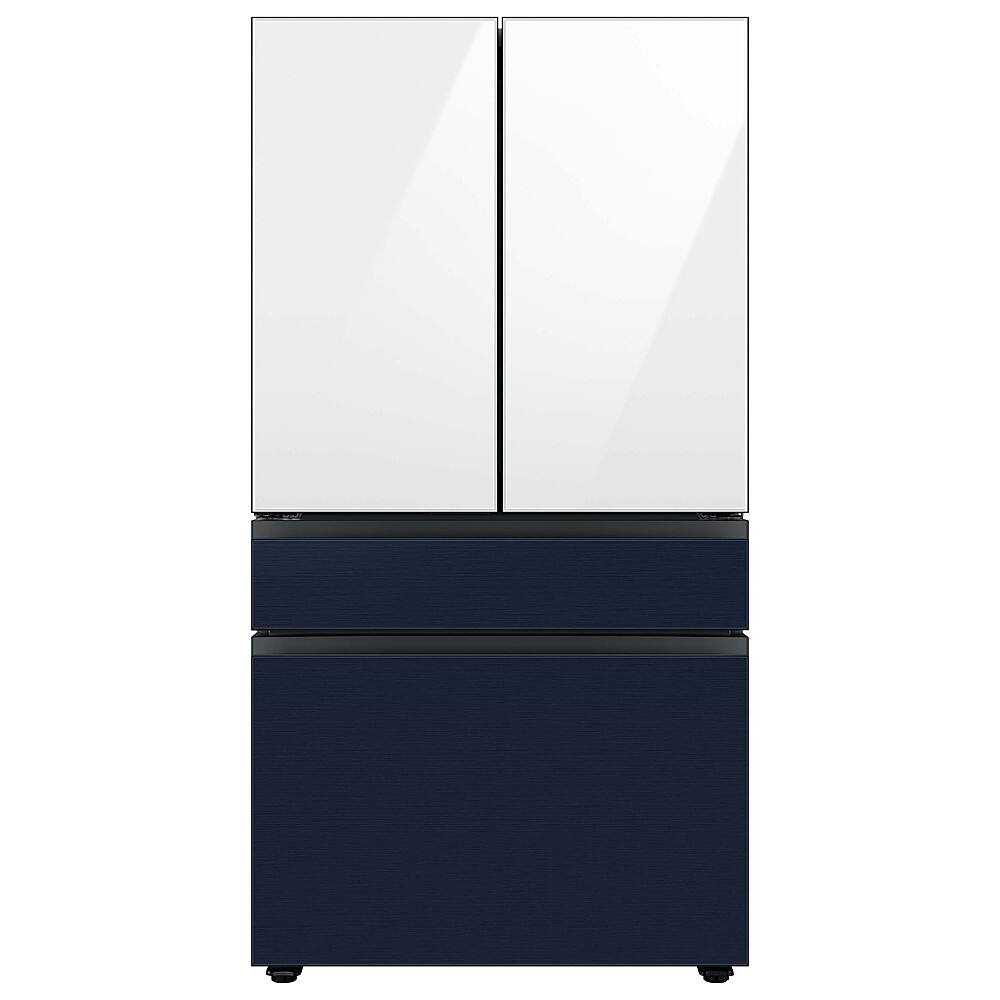 Alt View 11. Samsung - Bespoke 4-Door French Door Refrigerator Panel - Middle Panel - Navy Steel.