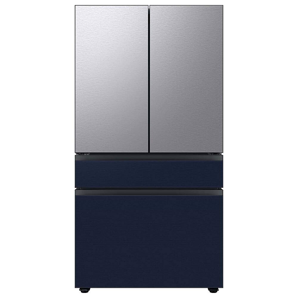 Alt View 12. Samsung - Bespoke 4-Door French Door Refrigerator Panel - Middle Panel - Navy Steel.