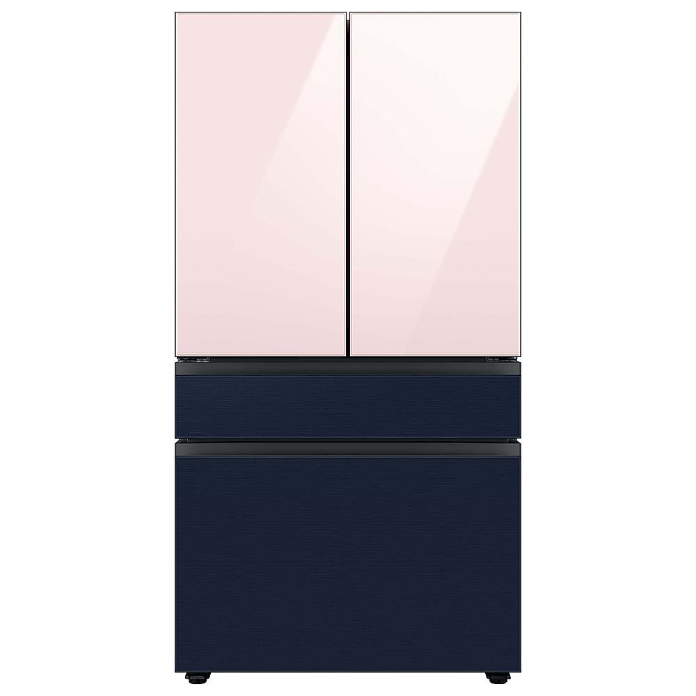 Alt View 22. Samsung - Bespoke 4-Door French Door Refrigerator Panel - Middle Panel - Navy Steel.