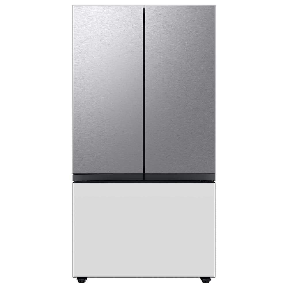 Alt View 12. Samsung - Bespoke 3-Door French Door Refrigerator panel - Bottom Panel - White Glass.