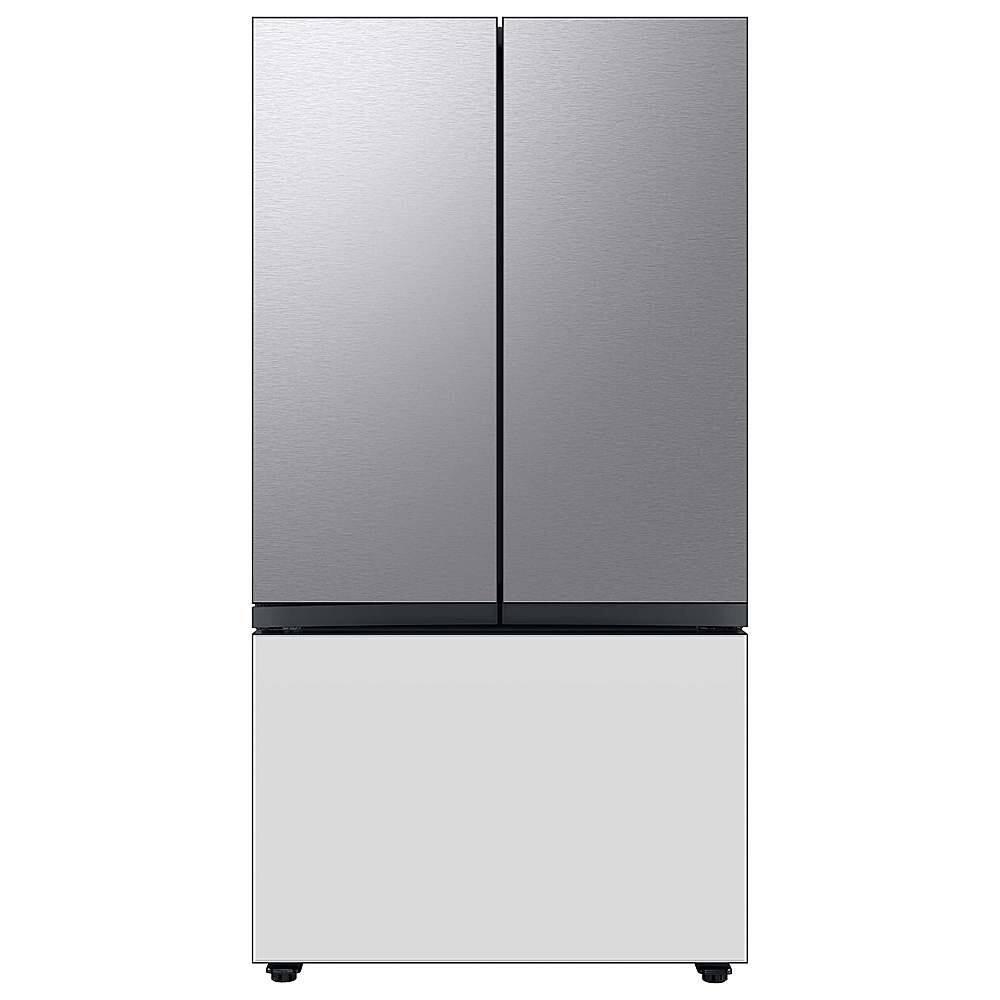 Alt View 12. Samsung - Bespoke 3-Door French Door Refrigerator panel - Bottom Panel - White Glass.