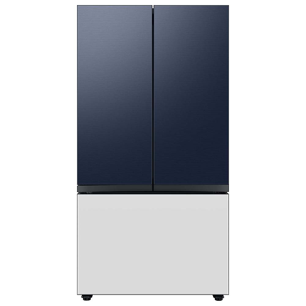 Alt View 15. Samsung - Bespoke 3-Door French Door Refrigerator panel - Bottom Panel - White Glass.