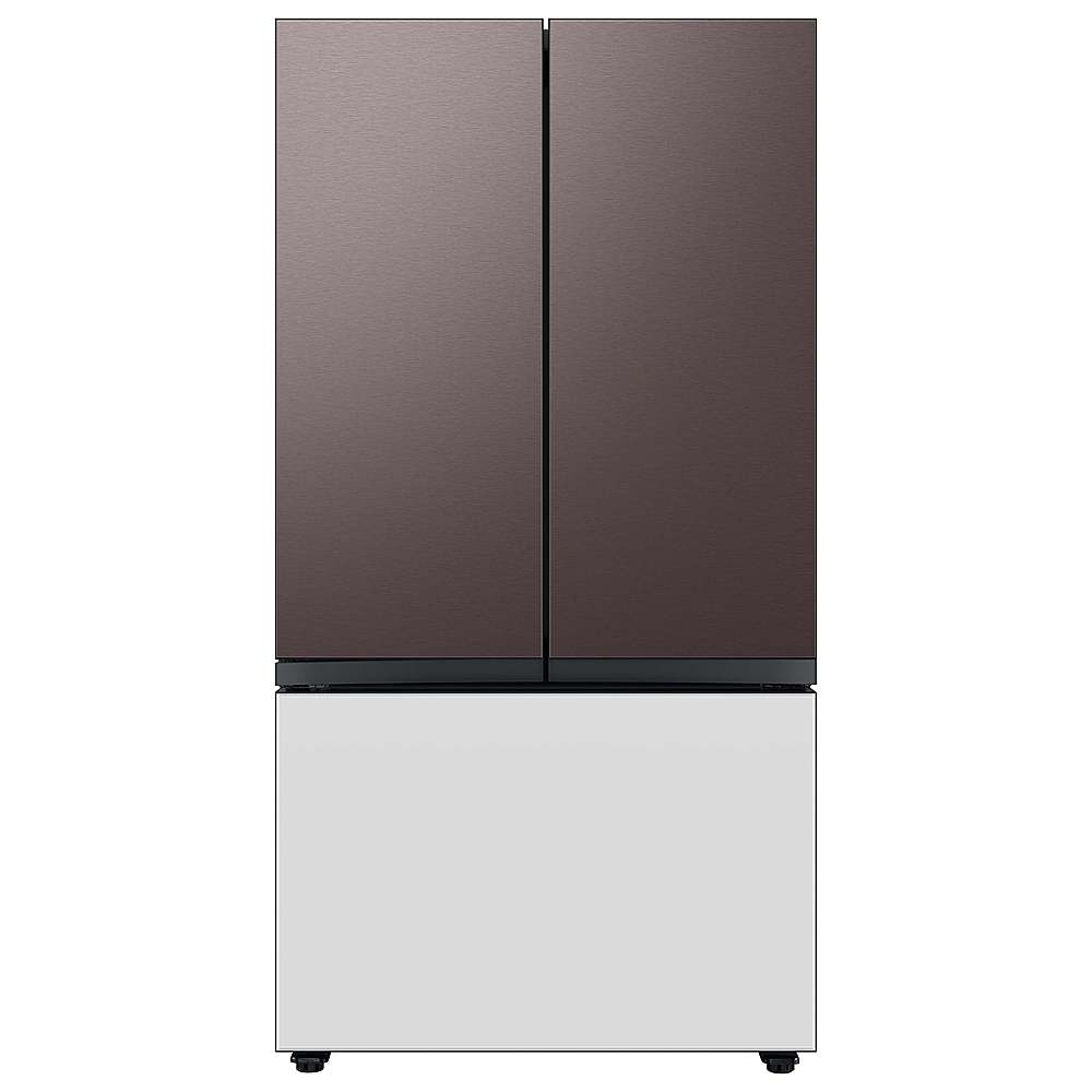 Alt View 17. Samsung - Bespoke 3-Door French Door Refrigerator panel - Bottom Panel - White Glass.