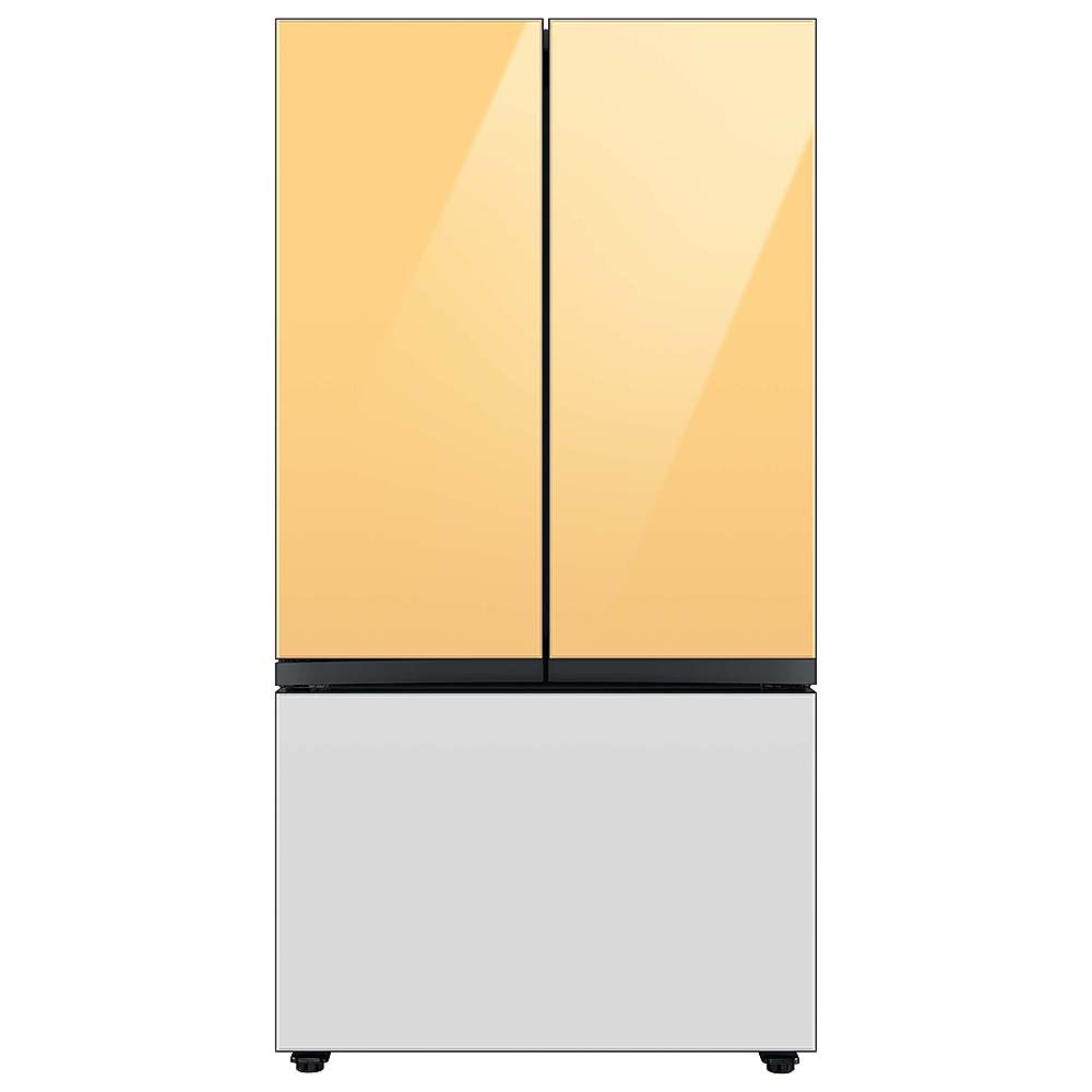 Alt View 20. Samsung - Bespoke 3-Door French Door Refrigerator panel - Bottom Panel - White Glass.