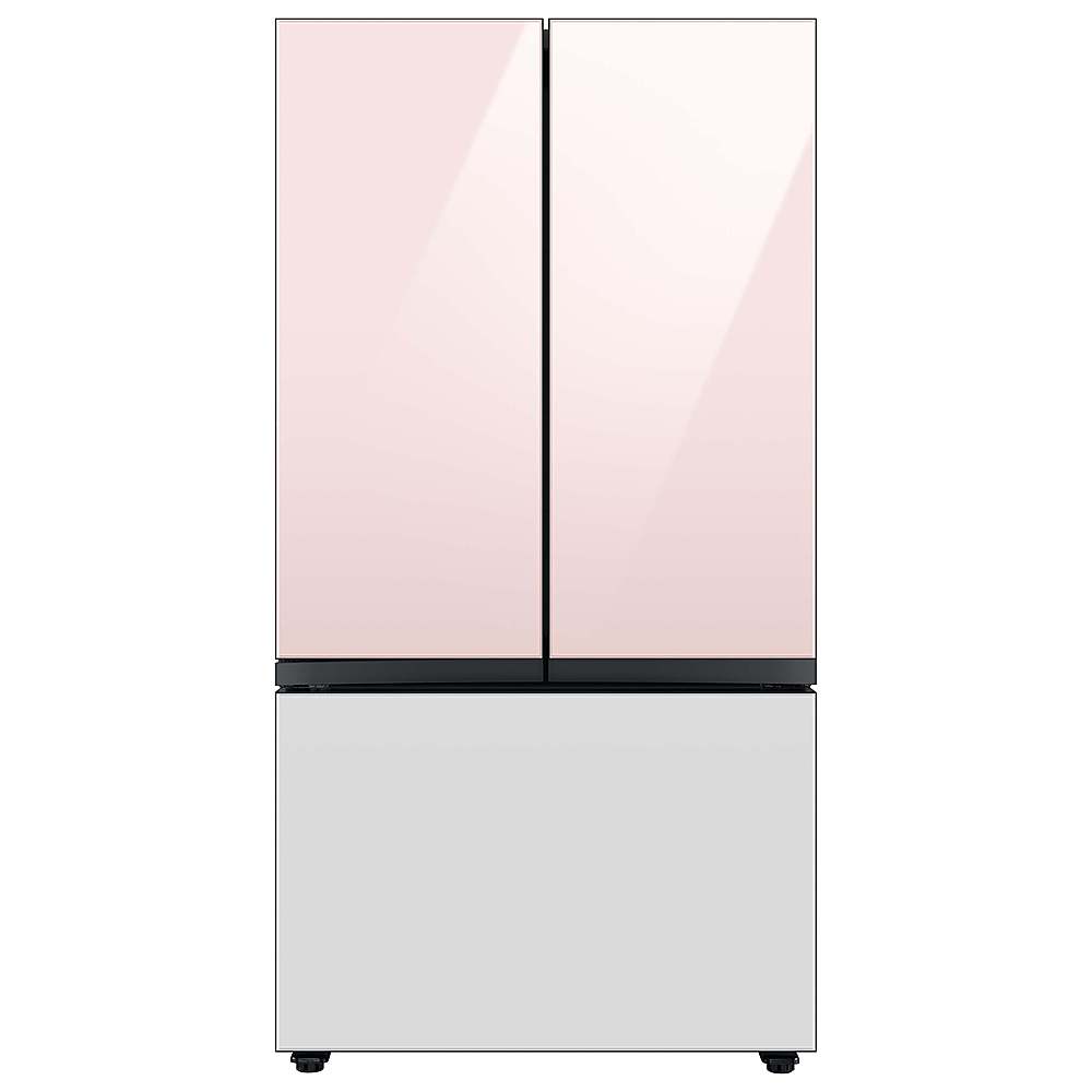 Alt View 21. Samsung - Bespoke 3-Door French Door Refrigerator panel - Bottom Panel - White Glass.