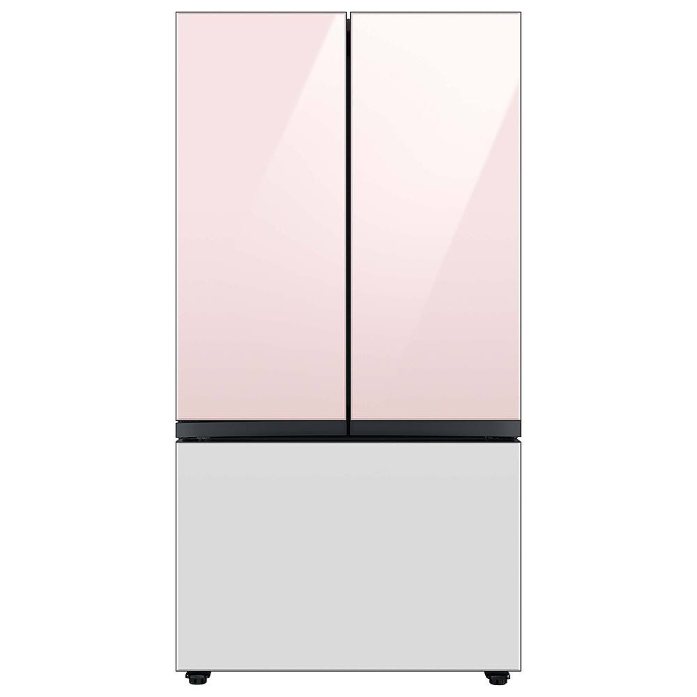 Alt View 11. Samsung - Bespoke 3-Door French Door Refrigerator panel - Top Panel - Pink Glass.