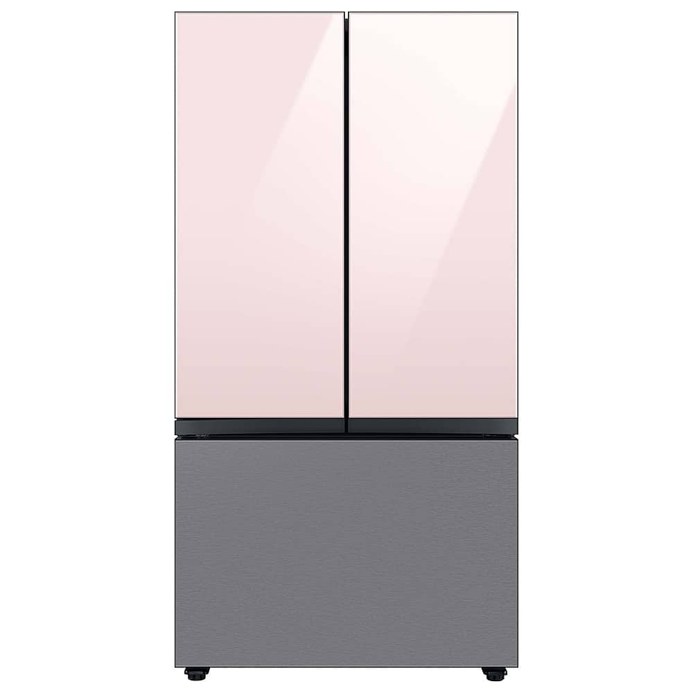 Alt View 12. Samsung - Bespoke 3-Door French Door Refrigerator panel - Top Panel - Pink Glass.
