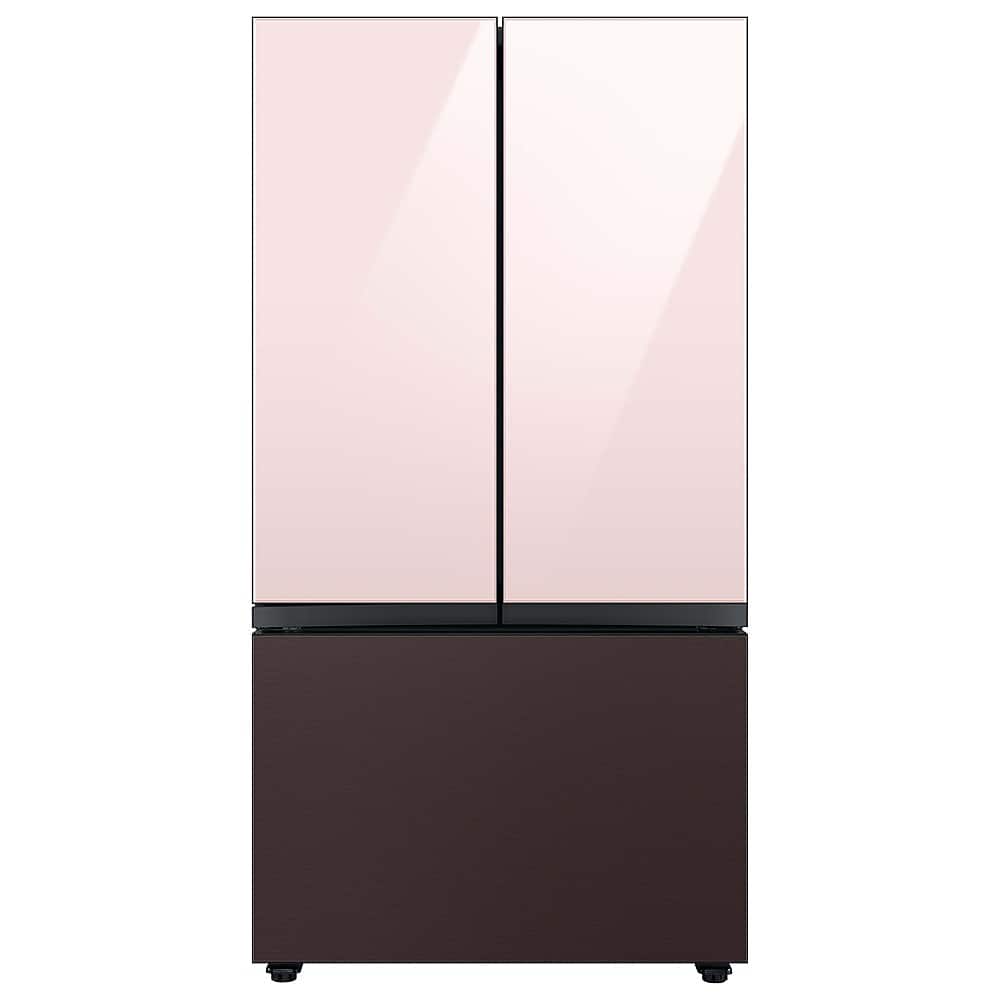 Alt View 17. Samsung - Bespoke 3-Door French Door Refrigerator panel - Top Panel - Pink Glass.