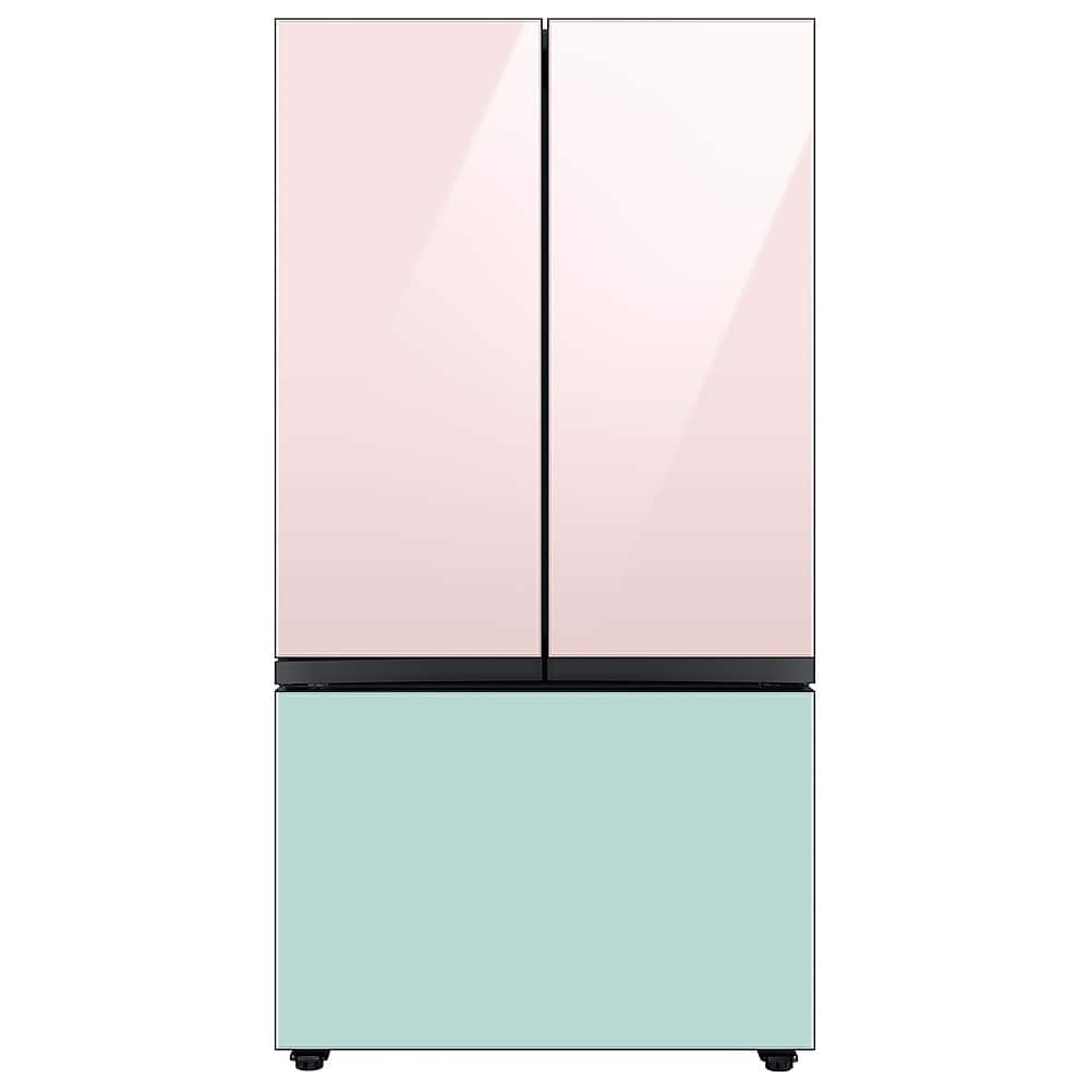 Alt View 18. Samsung - Bespoke 3-Door French Door Refrigerator panel - Top Panel - Pink Glass.