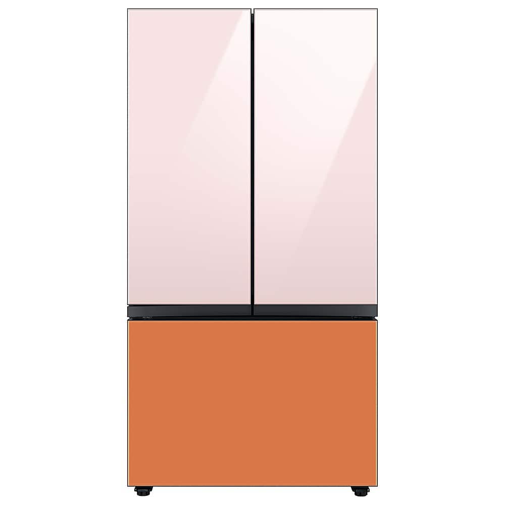 Alt View 19. Samsung - Bespoke 3-Door French Door Refrigerator panel - Top Panel - Pink Glass.