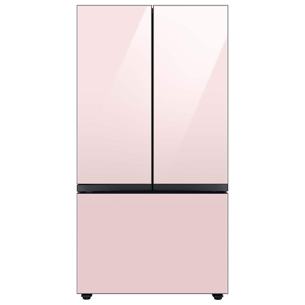 Alt View 21. Samsung - Bespoke 3-Door French Door Refrigerator panel - Top Panel - Pink Glass.