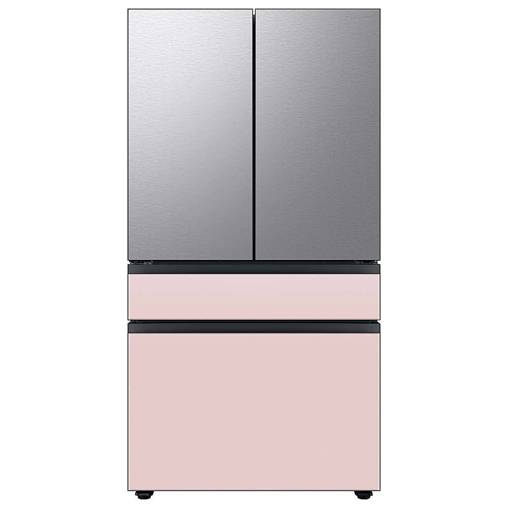 Alt View 12. Samsung - Bespoke 4-Door French Door Refrigerator Panel - Middle Panel - Pink Glass.