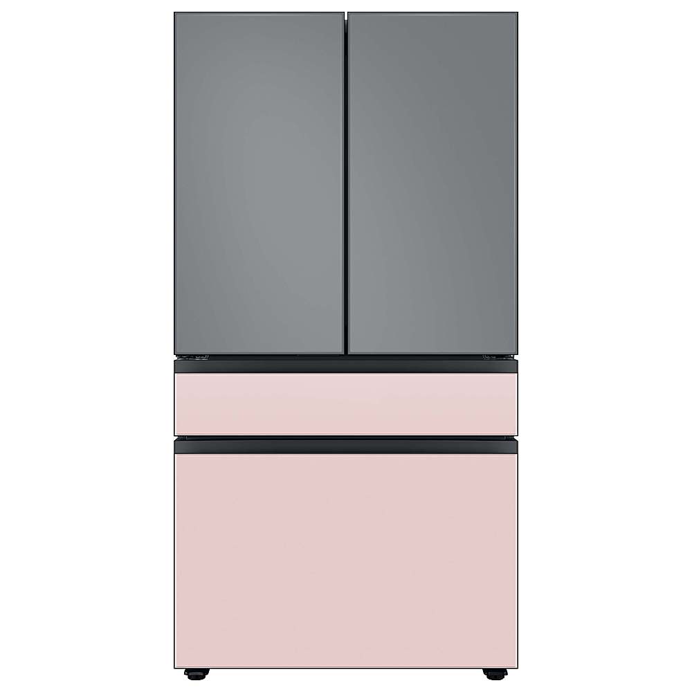 Alt View 13. Samsung - Bespoke 4-Door French Door Refrigerator Panel - Middle Panel - Pink Glass.