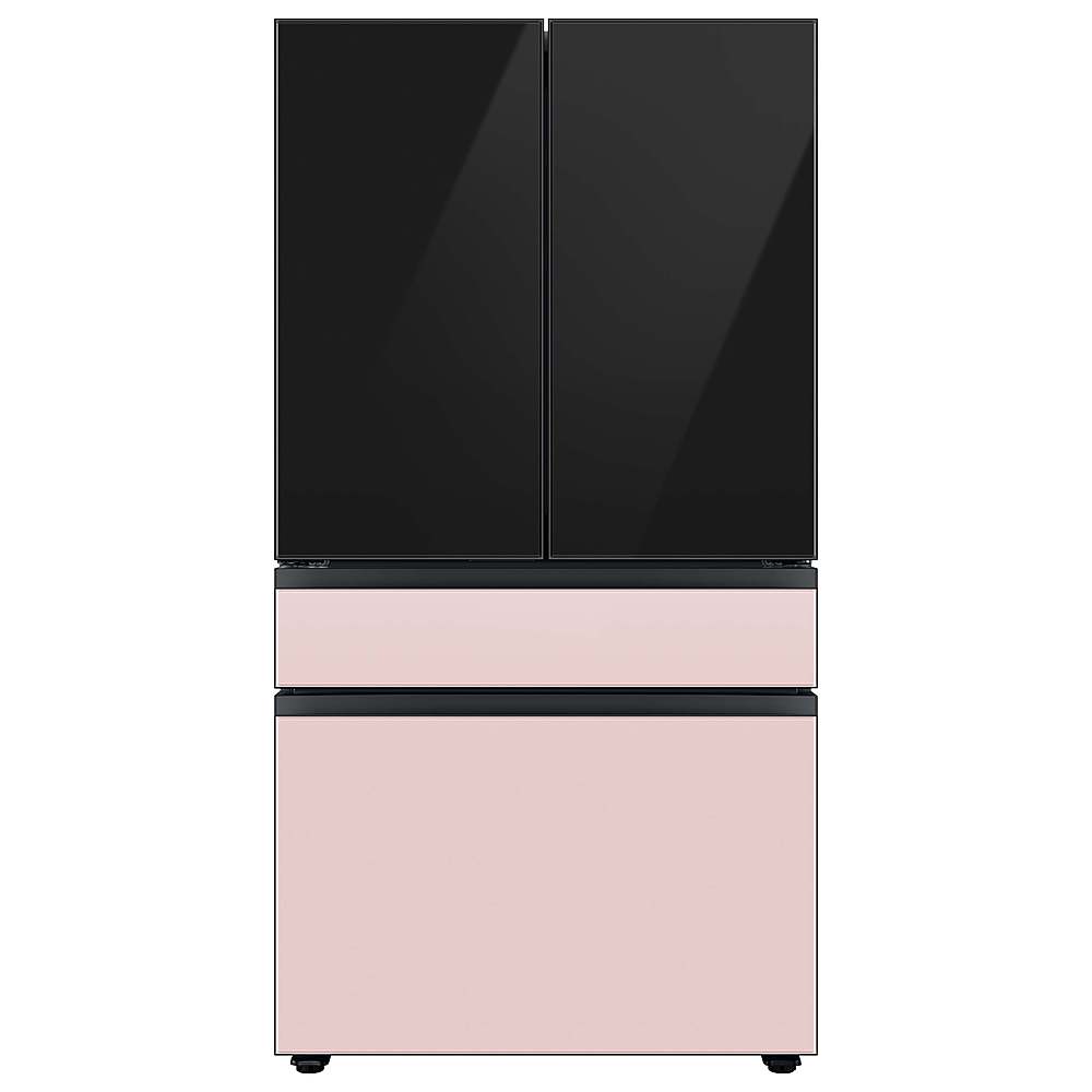 Alt View 15. Samsung - Bespoke 4-Door French Door Refrigerator Panel - Middle Panel - Pink Glass.