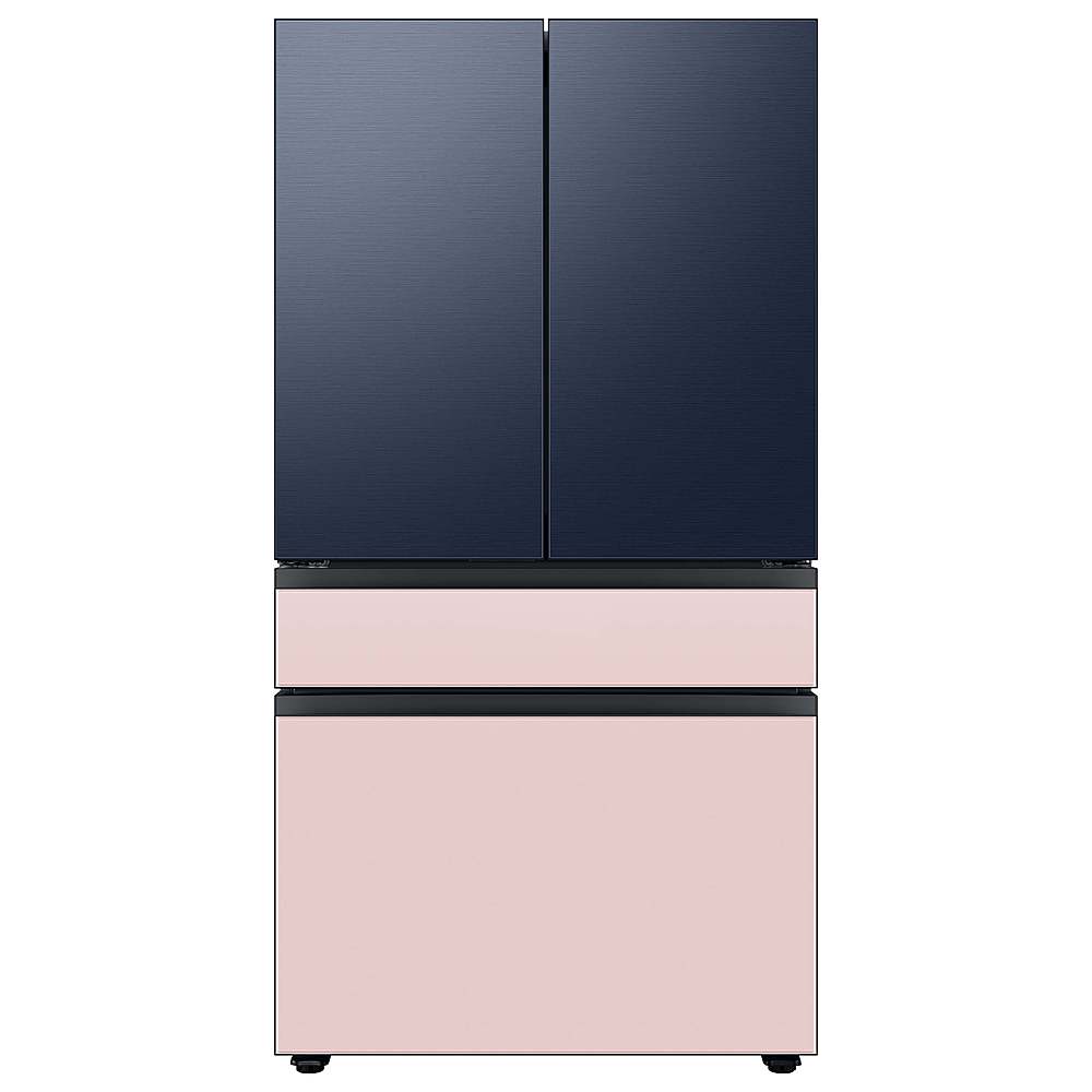 Alt View 16. Samsung - Bespoke 4-Door French Door Refrigerator Panel - Middle Panel - Pink Glass.