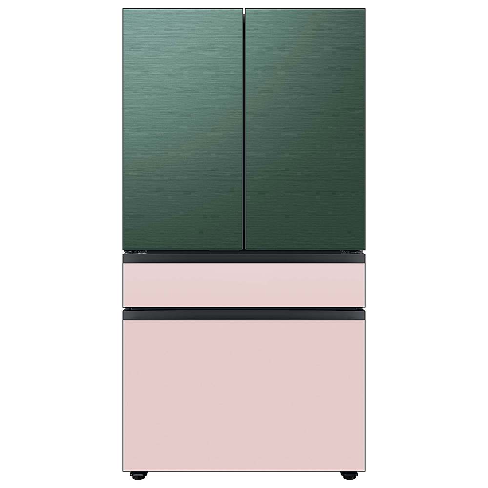 Alt View 17. Samsung - Bespoke 4-Door French Door Refrigerator Panel - Middle Panel - Pink Glass.