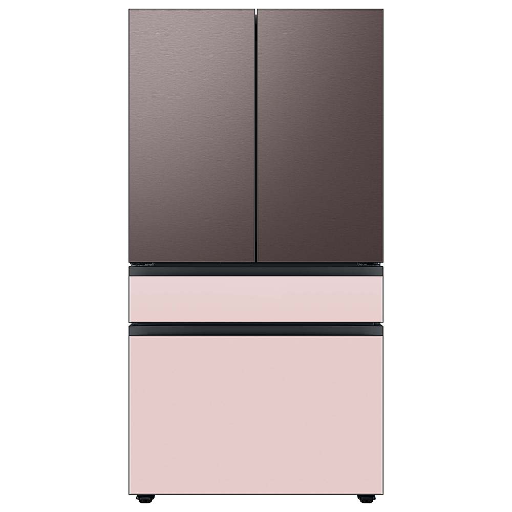 Alt View 18. Samsung - Bespoke 4-Door French Door Refrigerator Panel - Middle Panel - Pink Glass.