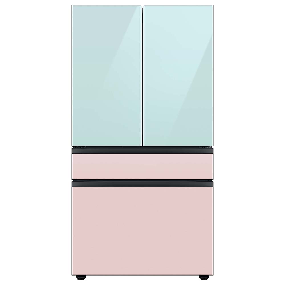 Alt View 19. Samsung - Bespoke 4-Door French Door Refrigerator Panel - Middle Panel - Pink Glass.
