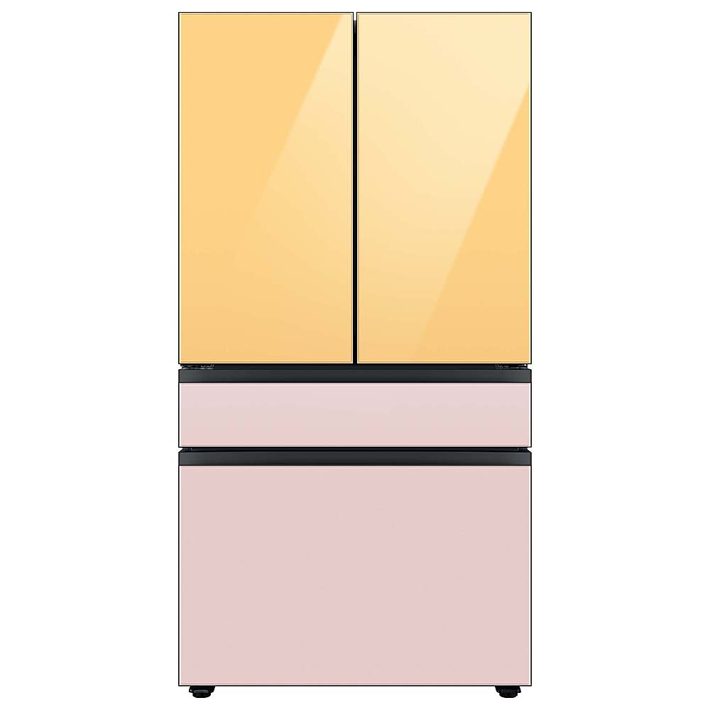 Alt View 21. Samsung - Bespoke 4-Door French Door Refrigerator Panel - Middle Panel - Pink Glass.