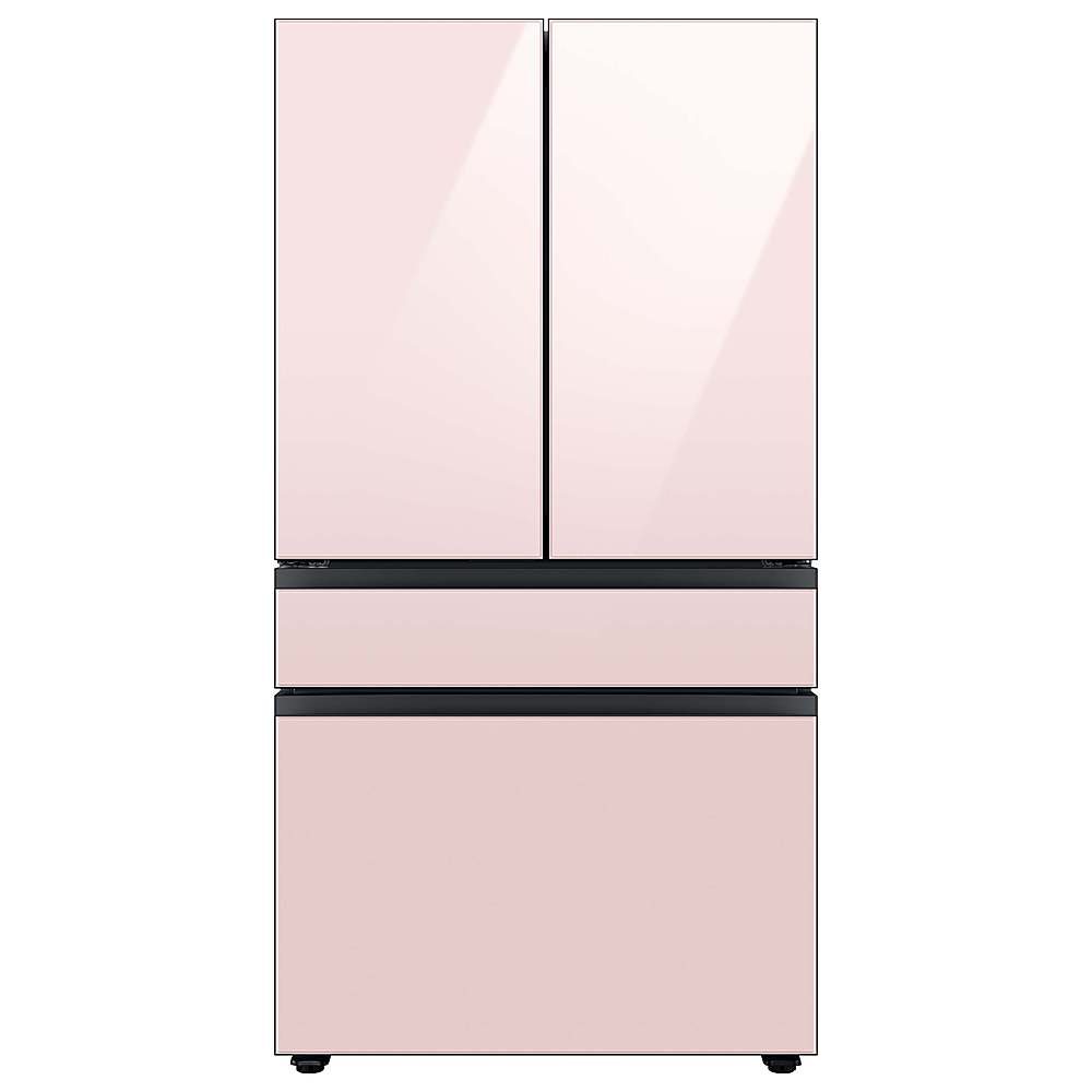 Alt View 22. Samsung - Bespoke 4-Door French Door Refrigerator Panel - Middle Panel - Pink Glass.