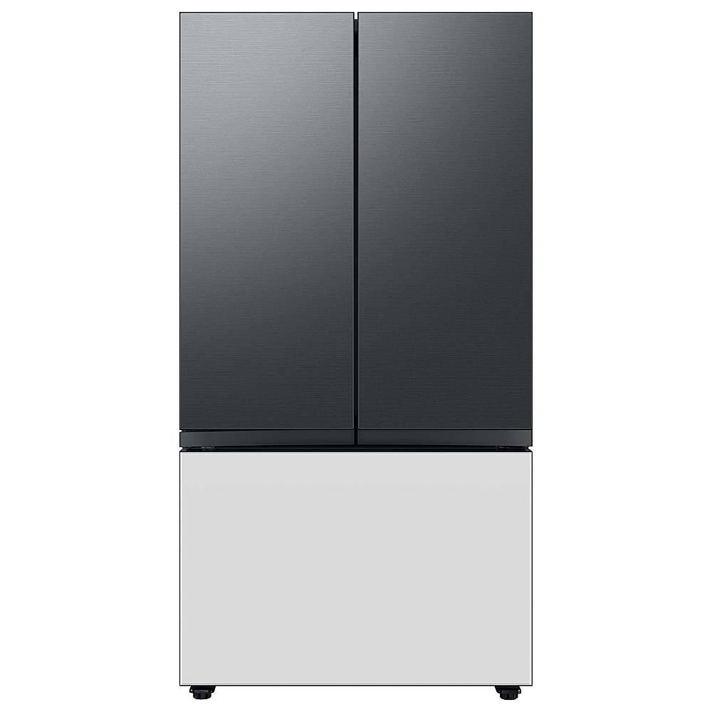 Alt View 11. Samsung - Bespoke 3-Door French Door Refrigerator panel - Top Panel - Matte Black.