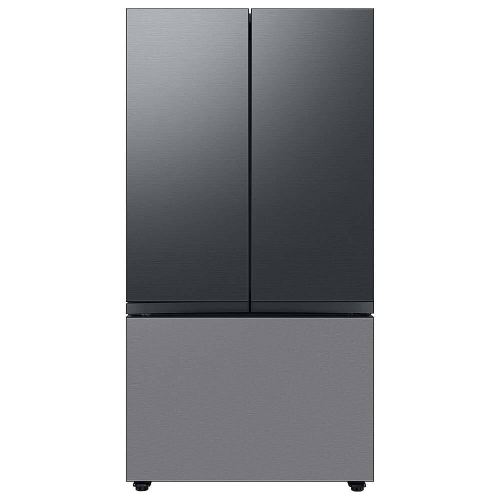 Alt View 12. Samsung - Bespoke 3-Door French Door Refrigerator panel - Top Panel - Matte Black.