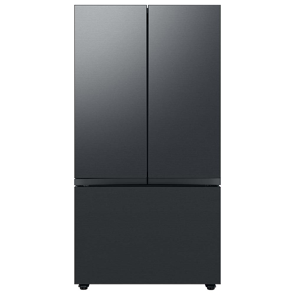 Alt View 13. Samsung - Bespoke 3-Door French Door Refrigerator panel - Top Panel - Matte Black.
