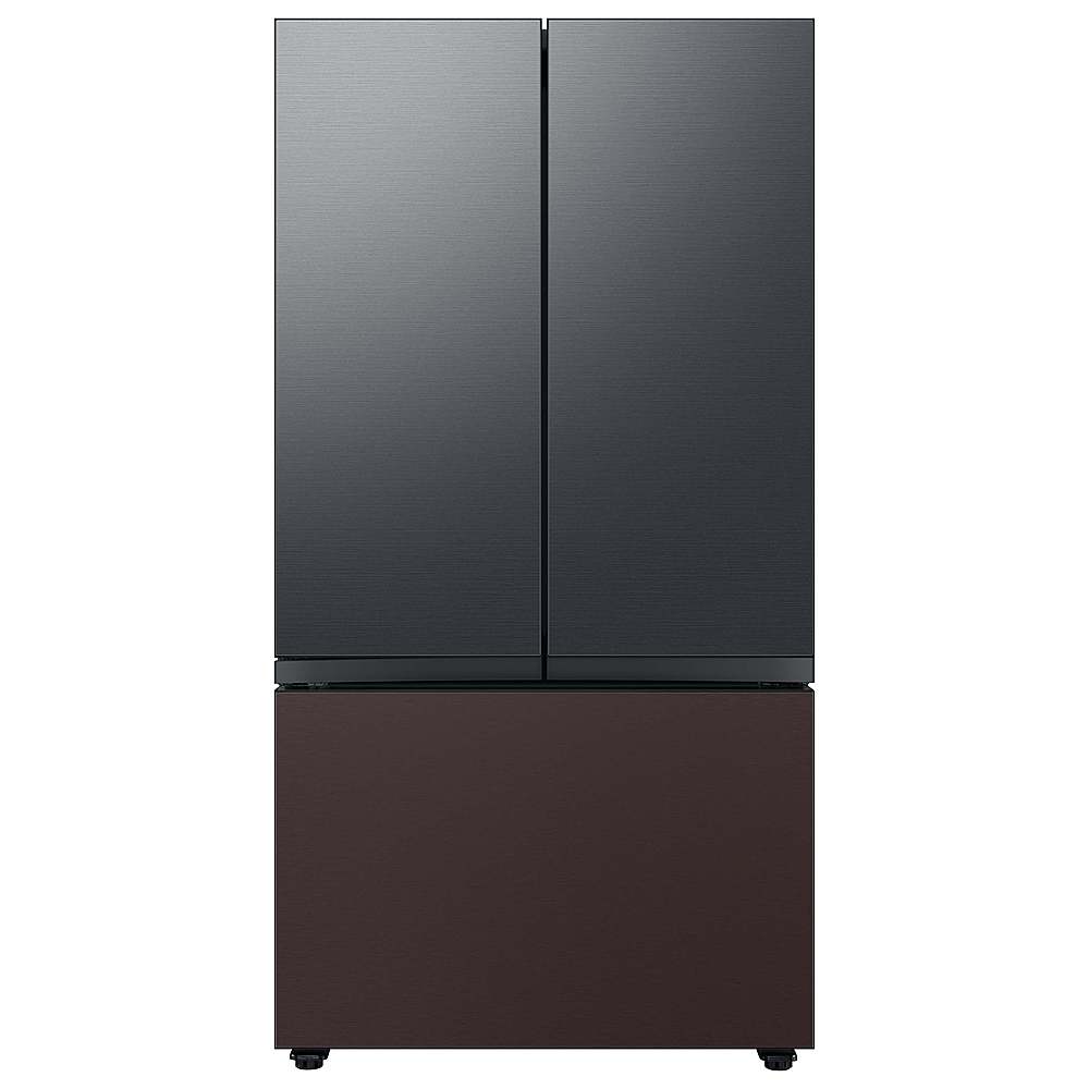 Alt View 17. Samsung - Bespoke 3-Door French Door Refrigerator panel - Top Panel - Matte Black.