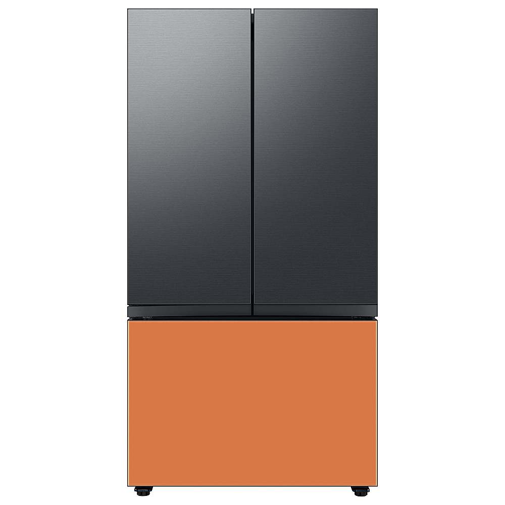 Alt View 19. Samsung - Bespoke 3-Door French Door Refrigerator panel - Top Panel - Matte Black.