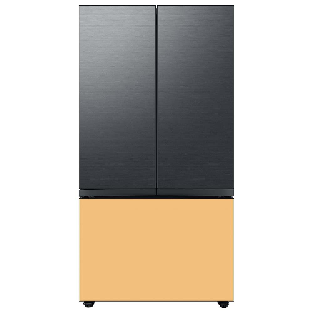 Alt View 20. Samsung - Bespoke 3-Door French Door Refrigerator panel - Top Panel - Matte Black.