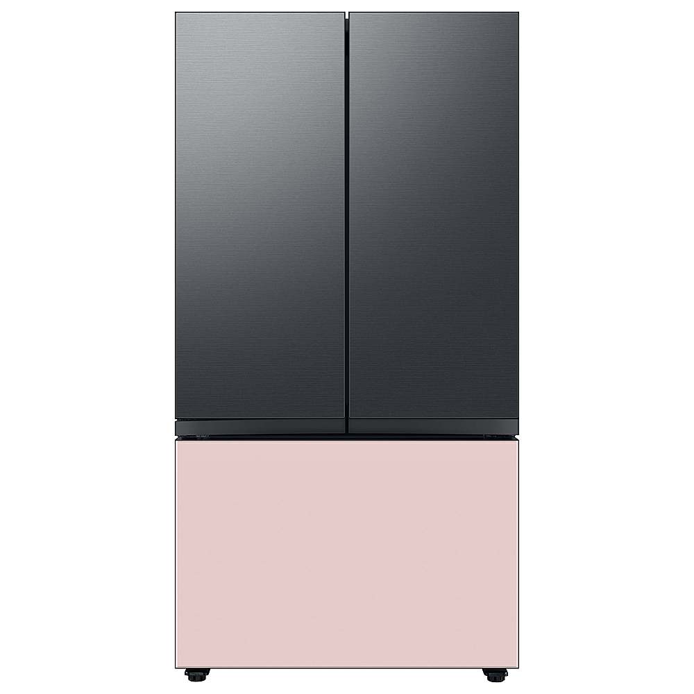 Alt View 21. Samsung - Bespoke 3-Door French Door Refrigerator panel - Top Panel - Matte Black.