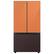 Alt View 16. Samsung - Bespoke 3-Door French Door Refrigerator panel - Top Panel - Clementine Glass.