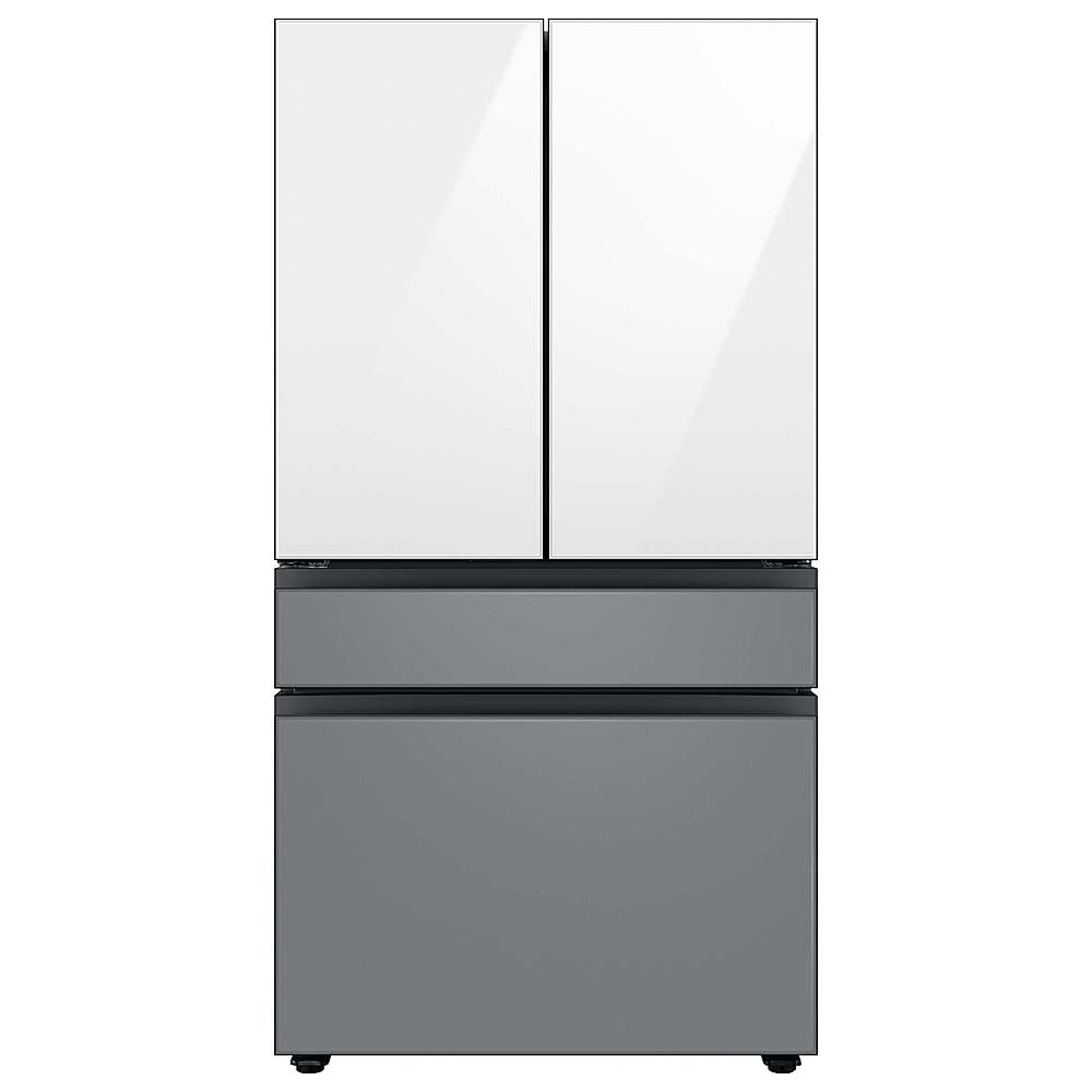 Alt View 11. Samsung - Bespoke 4-Door French Door Refrigerator panel - Bottom Panel - Gray Glass.