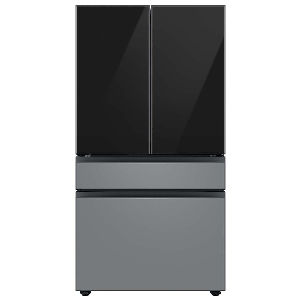 Alt View 15. Samsung - Bespoke 4-Door French Door Refrigerator panel - Bottom Panel - Gray Glass.