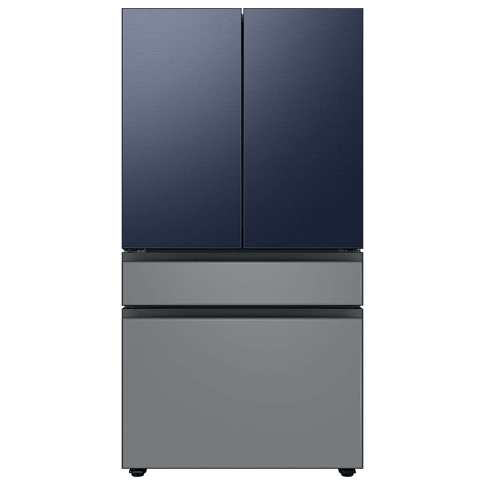 Alt View 16. Samsung - Bespoke 4-Door French Door Refrigerator panel - Bottom Panel - Gray Glass.